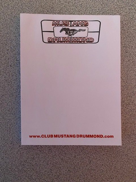 Calepin de note - Club Mustang Drummond